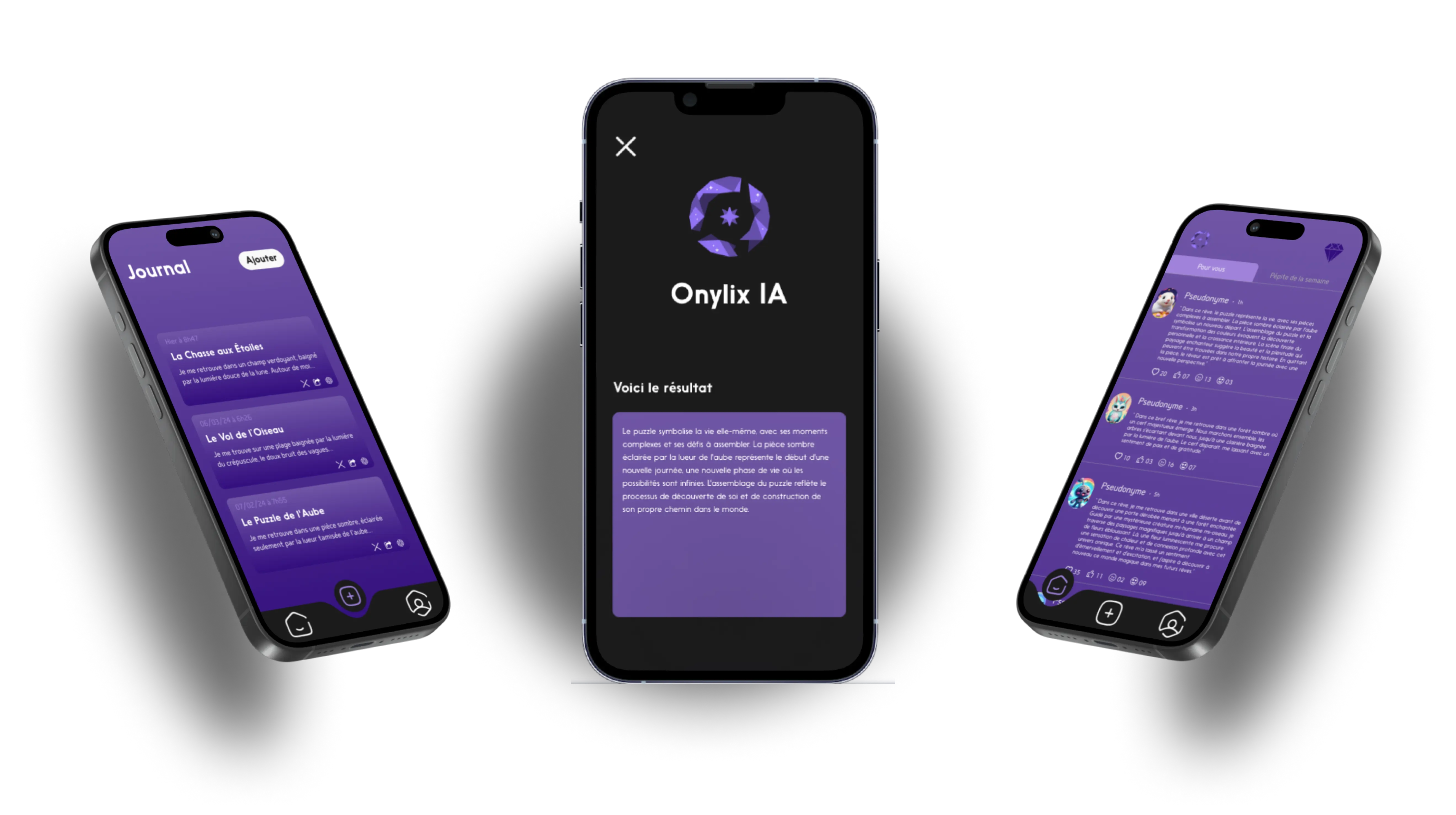 image des mockups de l'application